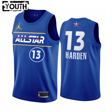 Maglia NBA Brooklyn Nets James Harden 13 2021 All-Star Jordan Brand Blu Swingman - Bambino